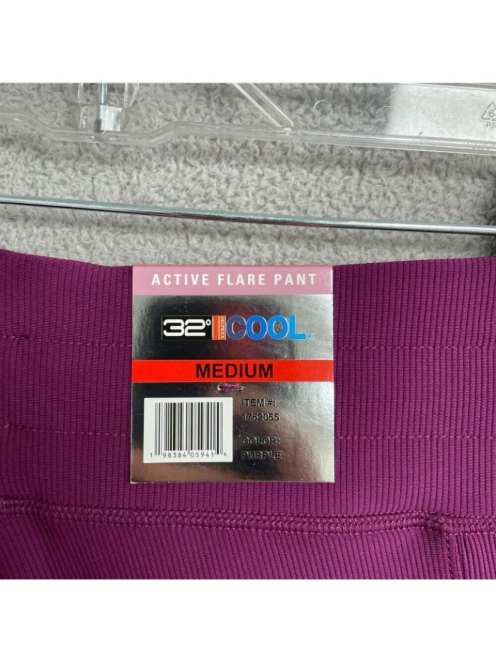 NWT 32 Degrees Cool Women's M Active Flare Pants Purple High Waist Pockets P0670 - Picture 10 of 15